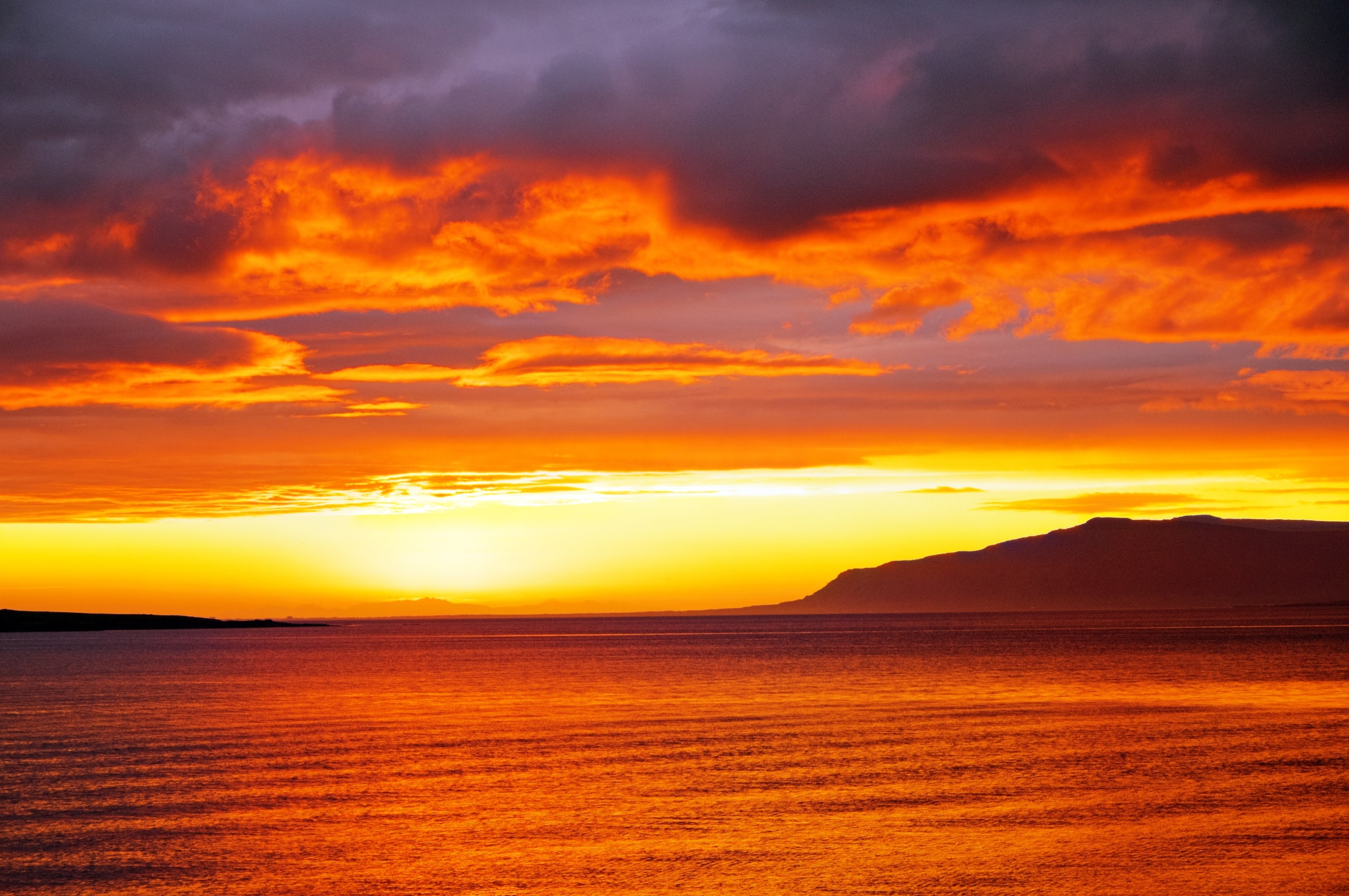 Summer sunset in Iceland