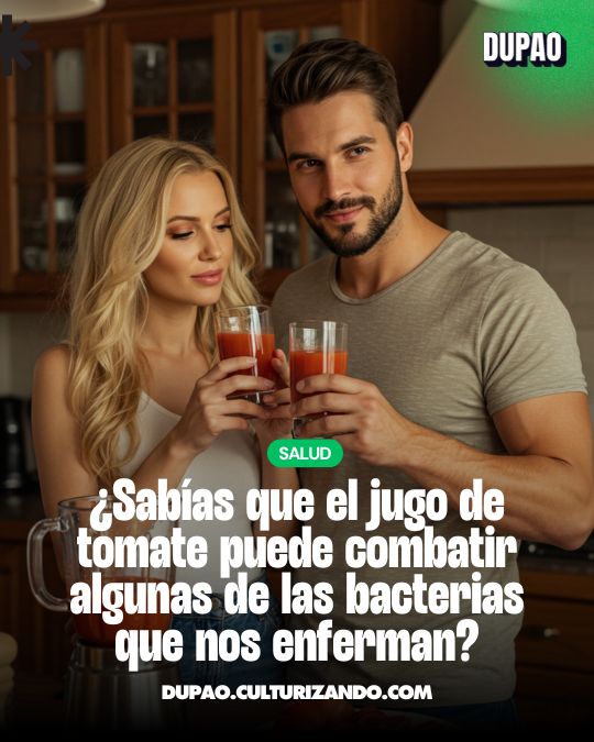 El jugo de tomate puede matar bacterias que nos hacen enfermar